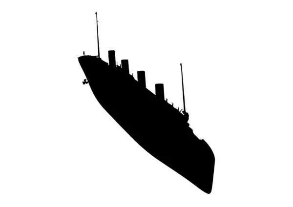 Τιτανικό Διάνυσμα Πλοίου Σιλουέτας — Διανυσματικό Αρχείο