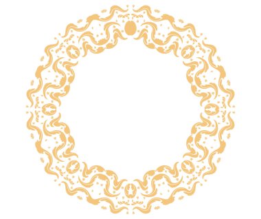  Beyaz arkaplandaki izole dairesel süs