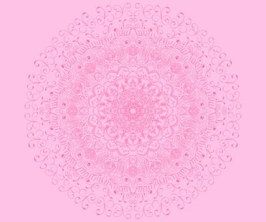 Pembe arka planda dairesel süs