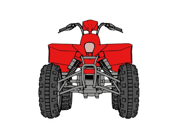 Red Quad Bike Vector — Stock Vector