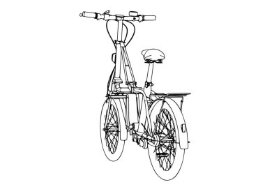 Beyaz arkaplanda bisiklet vektörü çiz