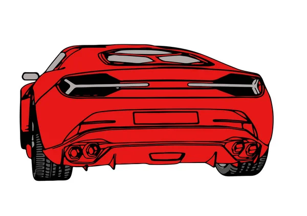 Vector Coche Deportivo Rojo — Archivo Imágenes Vectoriales