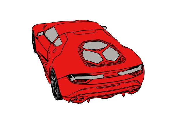 Vetor Carro Esporte Vermelho — Vetor de Stock