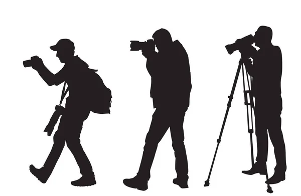 摄影师 录像制作者的轮廓 — 图库矢量图片