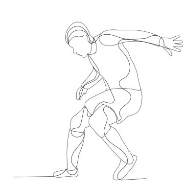 beyaz arkaplan, çalışan bir adamın çizgi çizimi