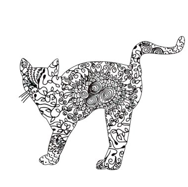 Siluet kedi silueti, simge