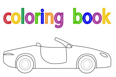 vektör, beyaz arkaplan, kitap boyama arabası