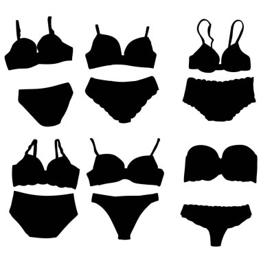 vektör izole edilmiş iç çamaşırı seti