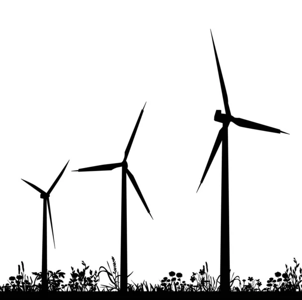 Isoliert Ikone Windmühle Der Natur — Stockvektor
