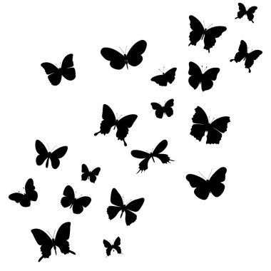 soyutlanmış, kelebek silueti sineği, arka plan