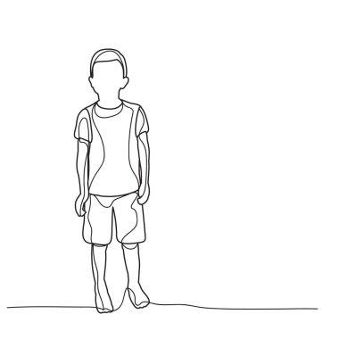  yalnız, çizgilerle çizilmiş çocuk, çocuk