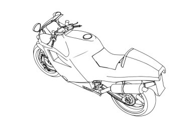 skeç sporu motosiklet vektörü