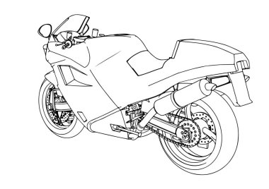 skeç sporu motosiklet vektörü