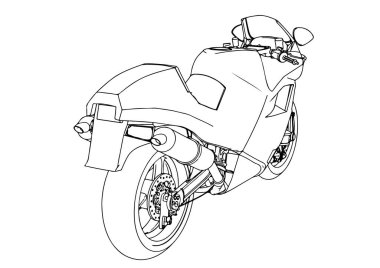 skeç sporu motosiklet vektörü