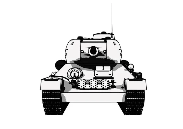 Vector Tanque Ruso Sobre Fondo Blanco — Archivo Imágenes Vectoriales