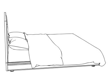 resim yatak odası yatak vektörü