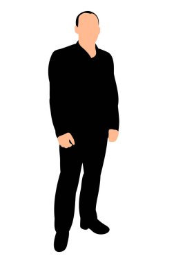  münzevi, siluet iş adamı, siyah