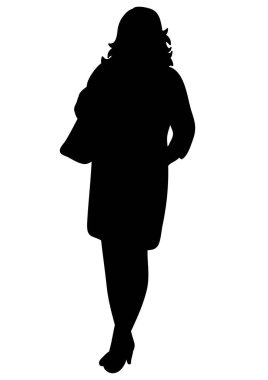 Çantalı siluet kadın.