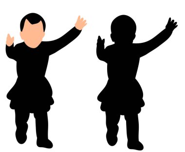 Bir yaşın altındaki bir çocuğun silüeti