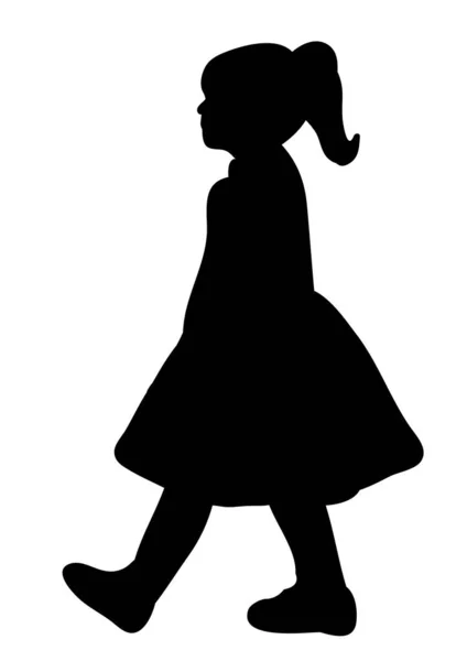 Silhouette Isolée Enfant — Image vectorielle
