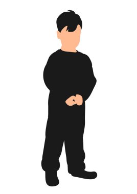 Erkek bebeğin izole edilmiş silueti.