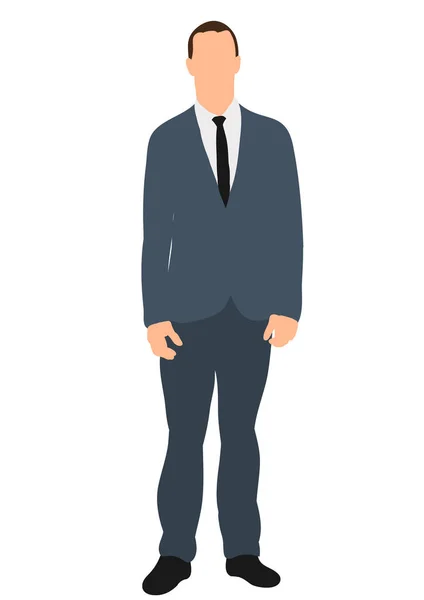 Mann Anzug Und Krawatte — Stockvektor