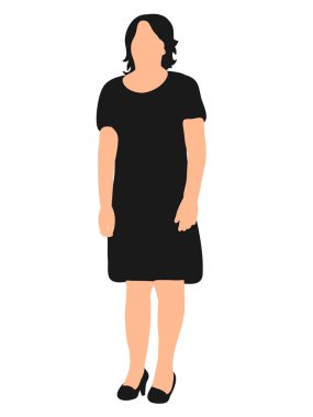 Elbiseli bir kadının silueti ayakta duruyor.