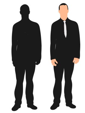 Beyaz arka planda izole edilmiş siluet adam