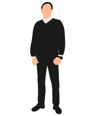 Saatli bir adamın izole edilmiş silueti.