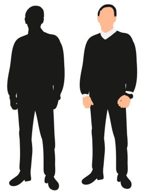 Saatli bir adamın silueti.