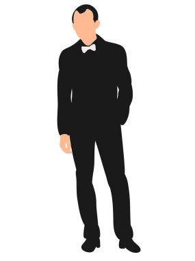 Vektör, izole edilmiş iş adamı silueti