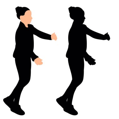 Dans eden bir çocuğun silueti