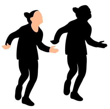  Siluet çocuk hip hop dansı, çocukluk