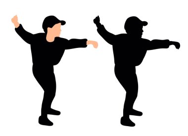 soyutlanmış, dans eden bir çocuğun silueti