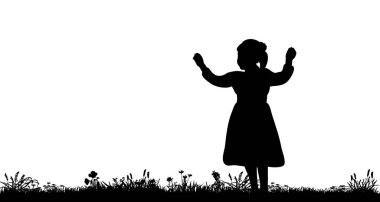 Dans eden insanların izole edilmiş silueti