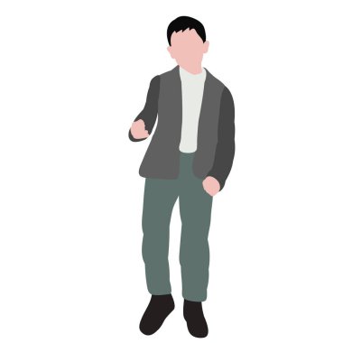  münzevi, yassı bir çocuk, ayakta duran çocuk.