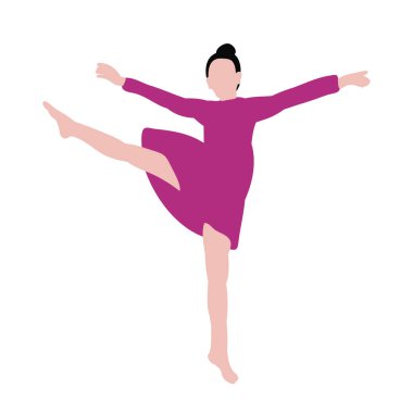  Düz stil, kız dansı.