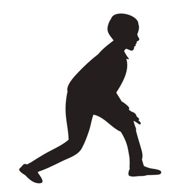  soyutlanmış, siyah siluet çocuk, adam