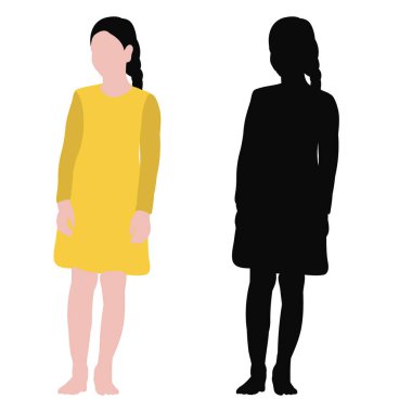 kız silueti ve düz kız tarzı