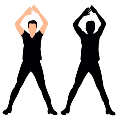 Dans eden bir adamın silueti