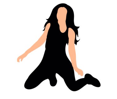 Dans eden bir kızın silueti,