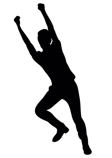 Silhouette Guy Dancing Vector — Stock Vector