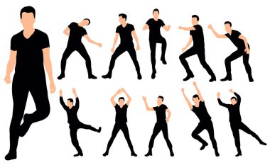 erkek, dans, koleksiyon vektörü