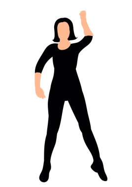 Dans eden genç bir kızın silueti,