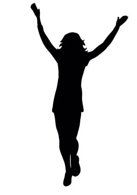 Dans eden bir kızın silueti