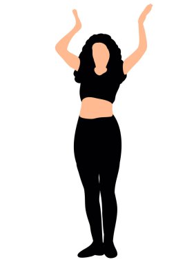 vektör kız güzel dans ediyor.