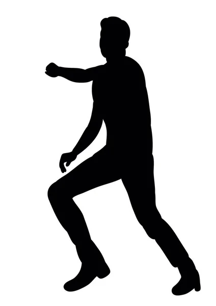 Vector Illustration Guy Dancing — Stock Vector