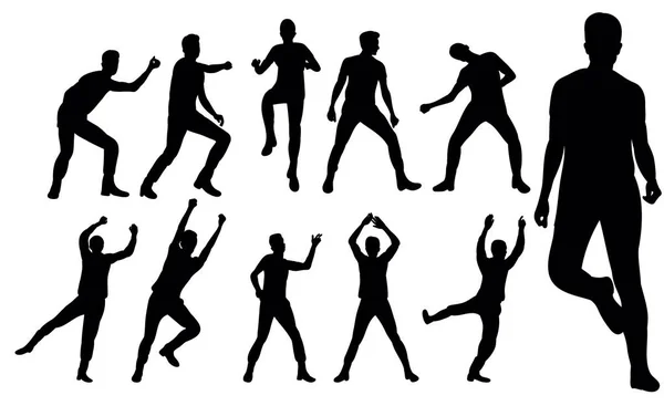 Silhouette Guy Danse Collection — Image vectorielle