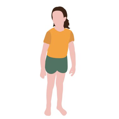 Düz bir şekilde izole edilmiş çocuk