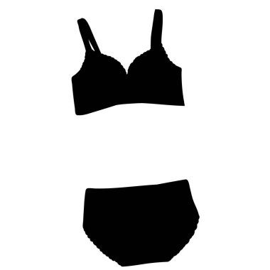 İç çamaşırı, iç çamaşırı ve sütyen silueti.
